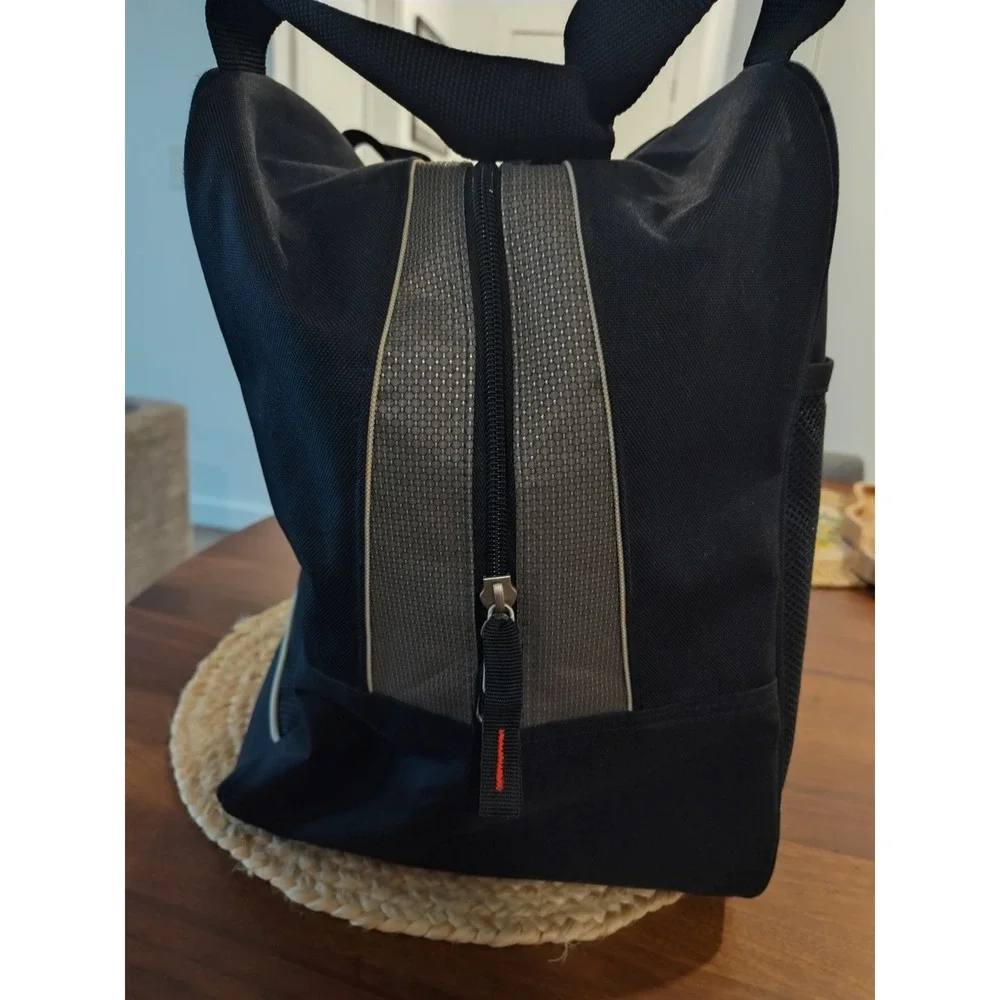 Swix Ski Boot Bag Black Grey Padded Handle Mesh Pocket Drainage Holes Gear Bag